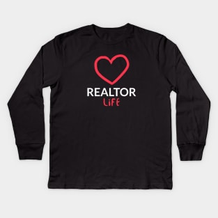 Realtor Life (heart) Kids Long Sleeve T-Shirt